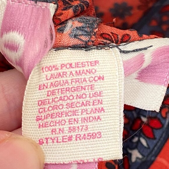 Anthropologie Boemo Double V Neck Cap Sleeve Floral Boho Kaftan Maxi Dre… - Picture 8 of 8